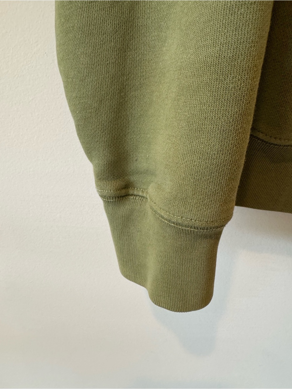 Brandy Melville Olive Green Sherpa-Lined Zip Hoodie A11 - Picture 4 of 7